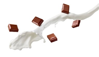 Çikolata parçalı süt sıçraması