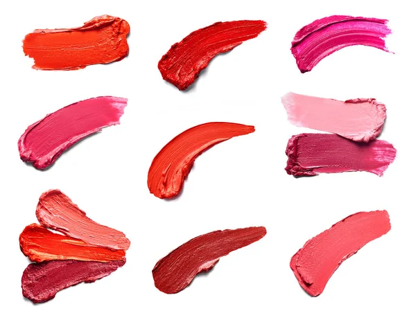 Rossetto colore vernice trucco bellezza campione — Foto Stock