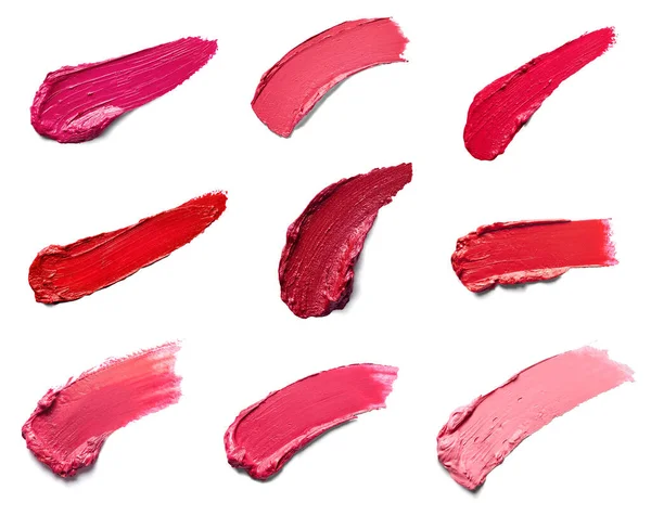 Rossetto colore vernice trucco bellezza campione — Foto Stock