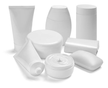 Beyaz krem kabı kavanozu güzellik nemlendirici tüp sabunu