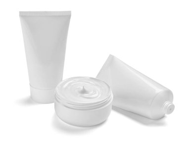 Beyaz krem kabı kavanozu güzellik nemlendirici tüp sabunu