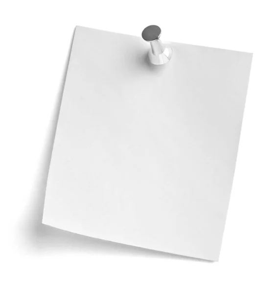 Σημείωμα χαρτί Push Pin μήνυμα κόκκινο λευκό μαύρο — Φωτογραφία Αρχείου