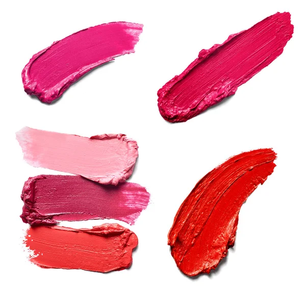 Rossetto colore vernice trucco bellezza campione — Foto Stock