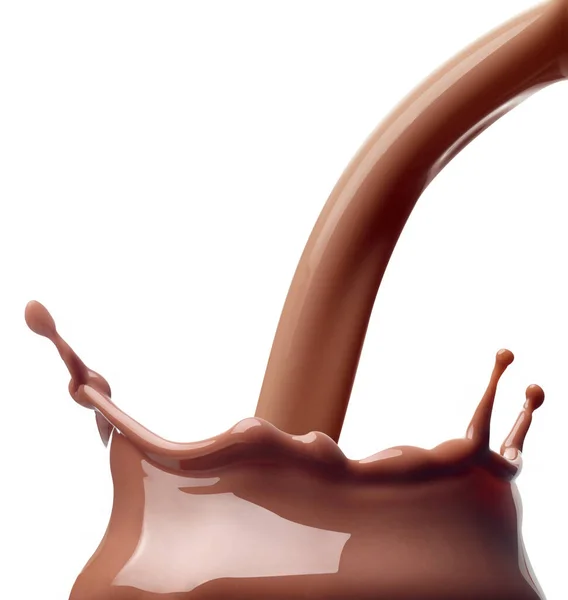 Choklad mjölk stänk dryck dryck mejeri droppe — Stockfoto