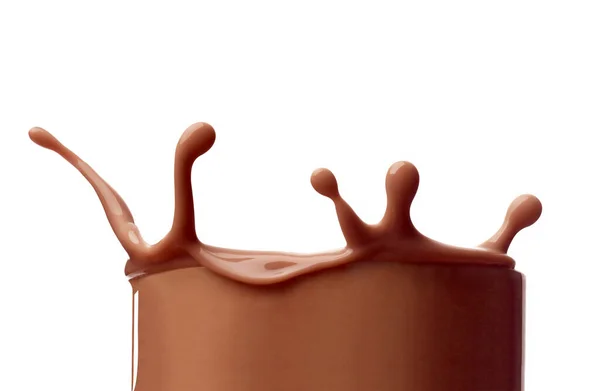 Chocolate leite respingo bebida bebida leite gota — Fotografia de Stock