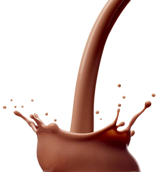 Шоколадне молоко сплеск напої молочні краплі — стокове фото