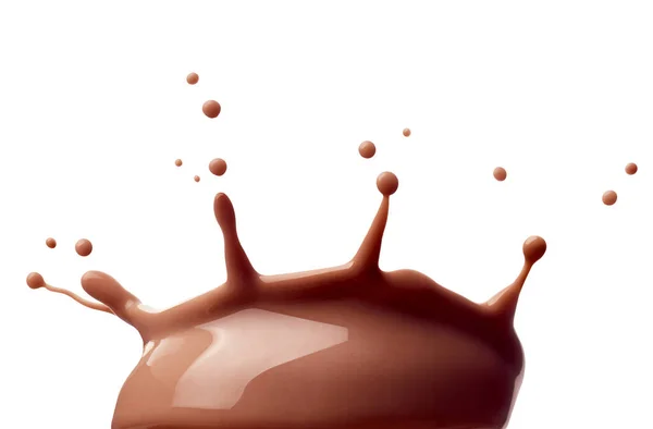 Chocolate milk splash drink beverage dairy drop — Stock Photo, Image