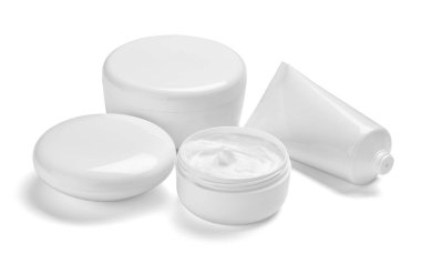 Beyaz krem kabı kavanozu güzellik nemlendirici tüp sabunu