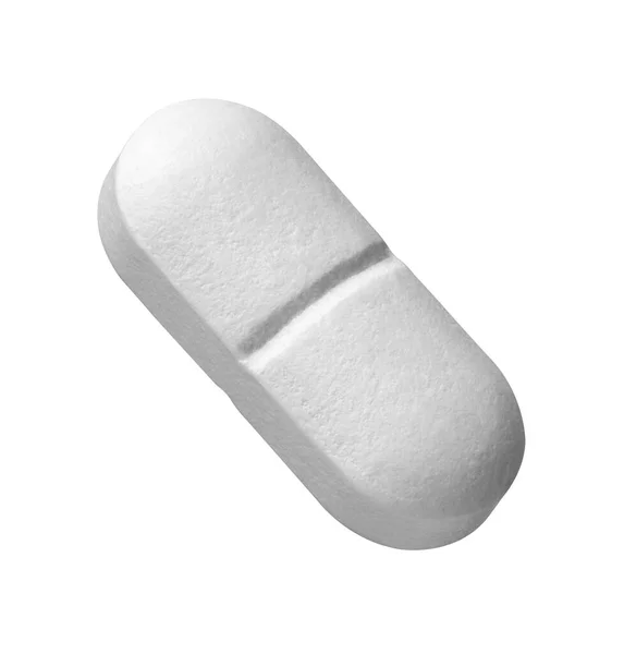 Pílula branca medicação medicamentosa — Fotografia de Stock