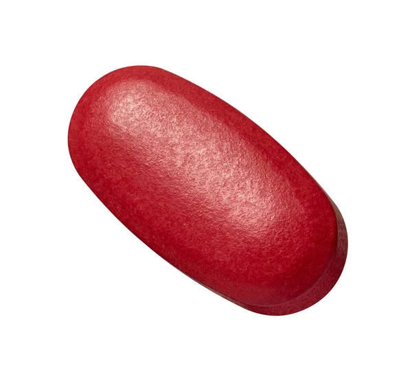 White pill medical drug medication red pink — Stock Photo, Image