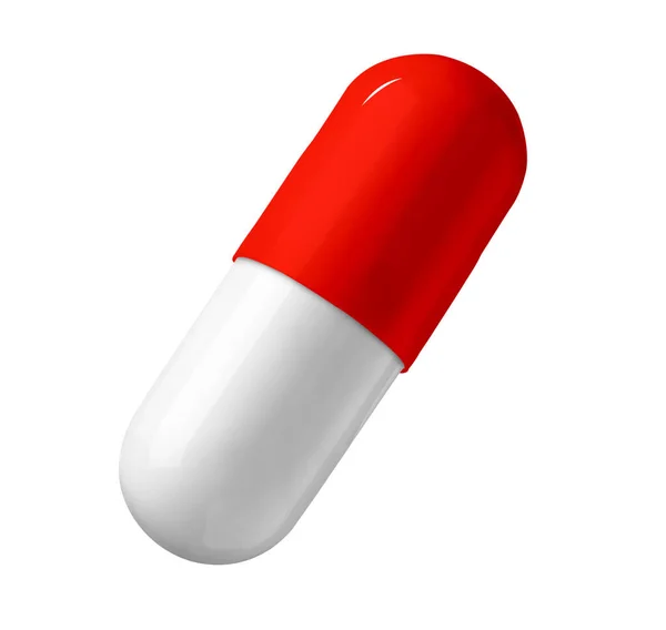 Fehér piros pirula orvosi gyógyszer gyógyszer Jogdíjmentes Stock Fotók