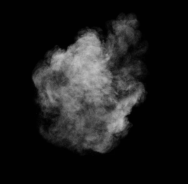 Fumée vapeur brouillard poudre air fond forme noir Photo De Stock