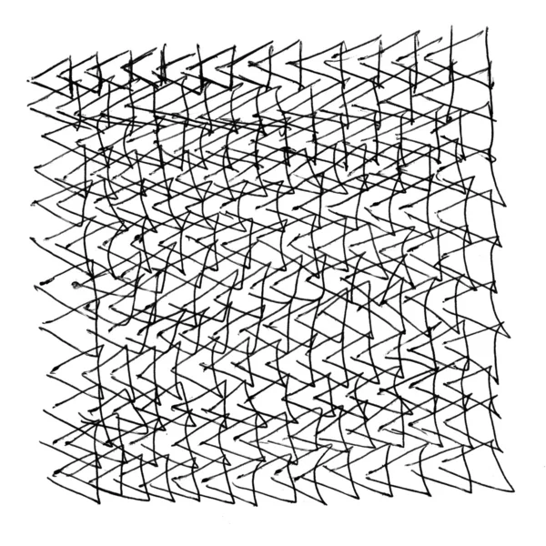 Malerei Dreiecke Textur Bleistift isoliert — Stockfoto
