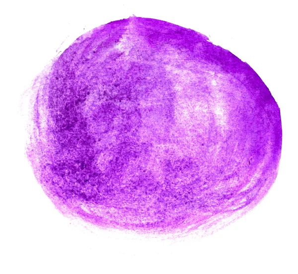 Ізольована пляма кола текстури фіолетовий абстрактний акварель — стокове фото