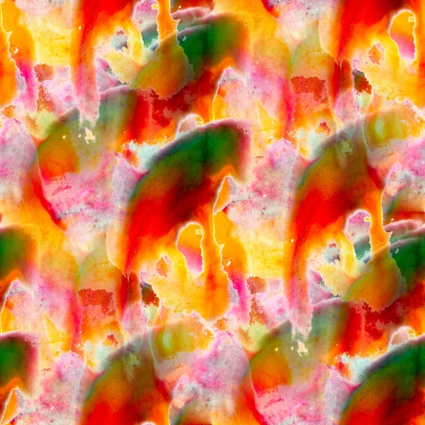 Dikişsiz turuncu yeşil doku renk suluboya soyut — Stok fotoğraf