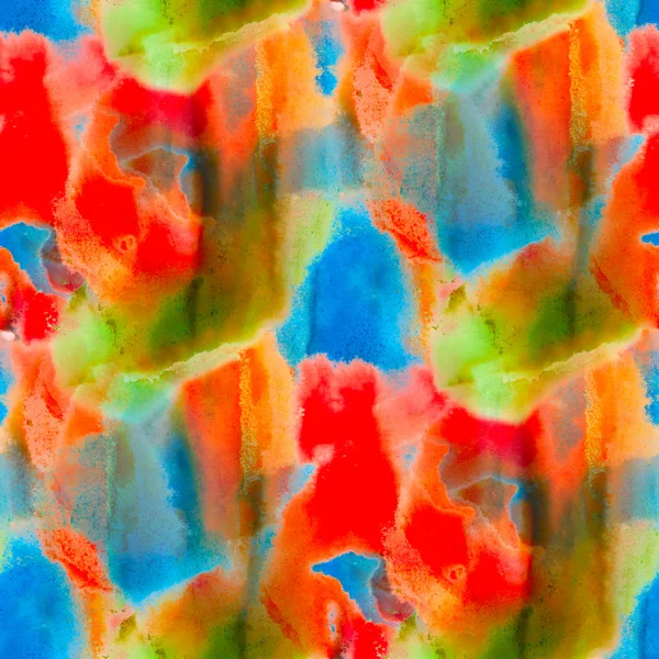 Naadloze rood blauw groen textuur kleur aquarel abstract — Stockfoto