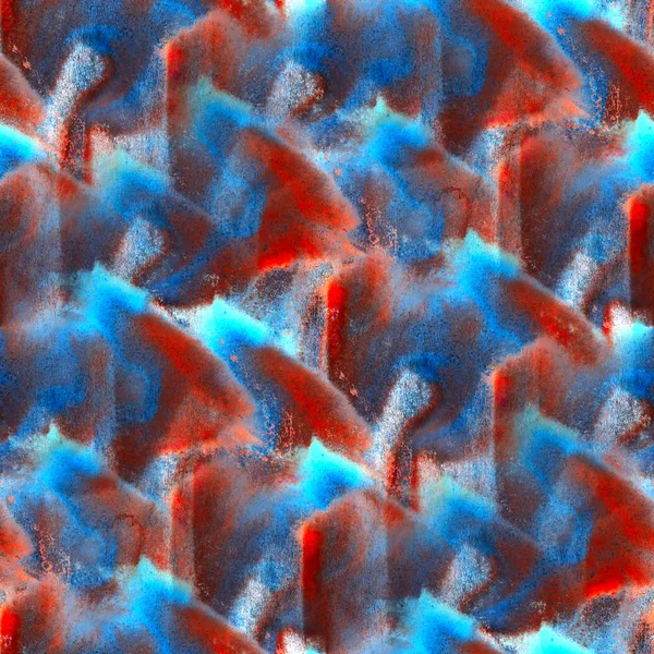 Bezešvé červená modrá textura barevný akvarel abstrakt — Stock fotografie