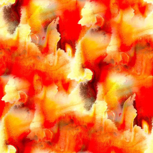 Bezešvé červená oranžová černá textura barevný akvarel abstrakt — Stock fotografie