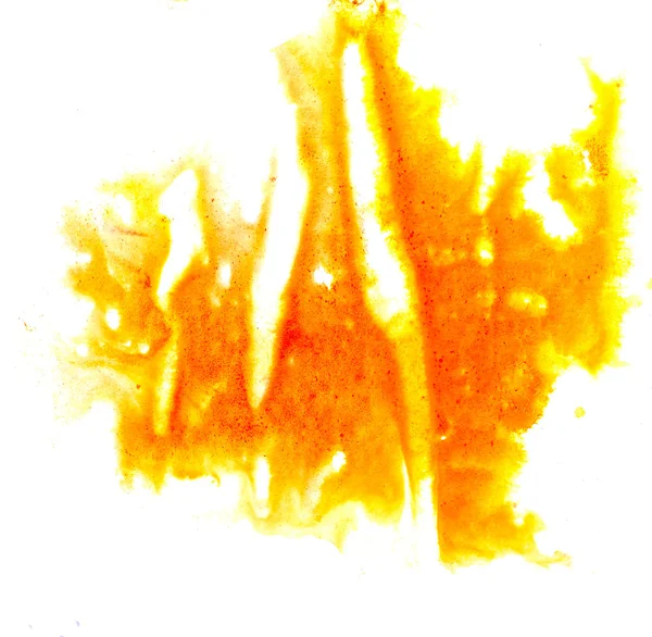 Escova aquarela amarelo abstrato arte artístico isolado backgroun — Fotografia de Stock