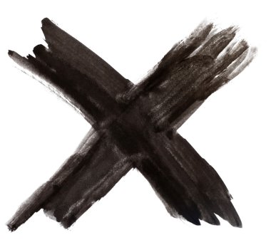 boya fırça dokusu siyah sulu boya spot leke izole