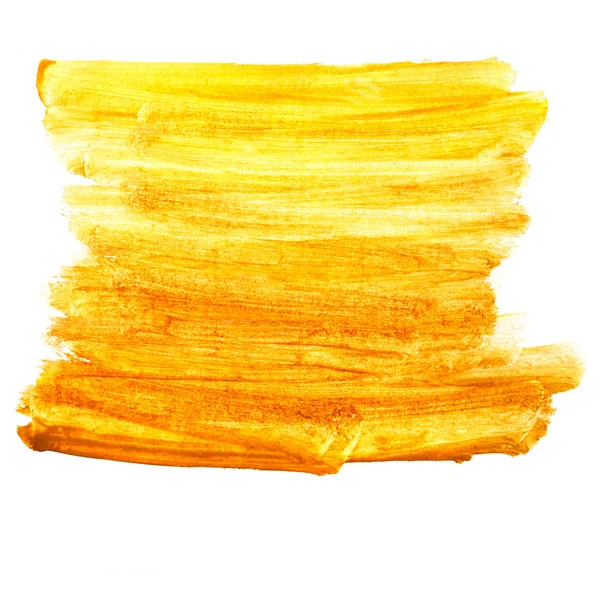 노란 갈색 수채화 물감 페인트 브러시 수채화 색 스트로크 bac — 스톡 사진