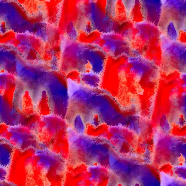 Watercolor art red blue seamless abstract texture hand painted b — Zdjęcie stockowe