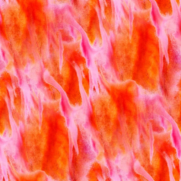 Акварельное искусство оранжевый красный бесшовный абстрактная текстура вручную окрашены — стоковое фото