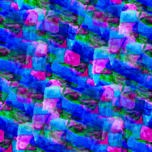 Бесшовные акварельные пятна фон синий фиолетовый зеленый растровый плохо — стоковое фото