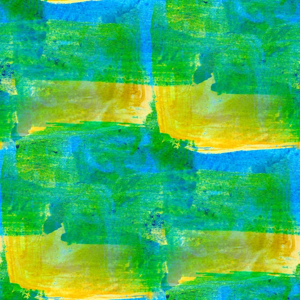 Peinture vert jaune frottis fond sans couture aquarelle abstraite — Photo