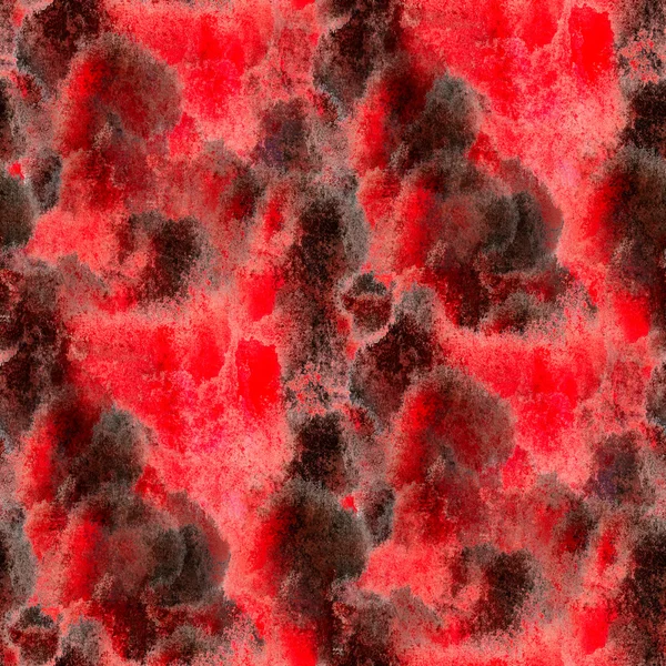 Acuarela arte rojo negro textura abstracta inconsútil pintado a mano — Foto de Stock