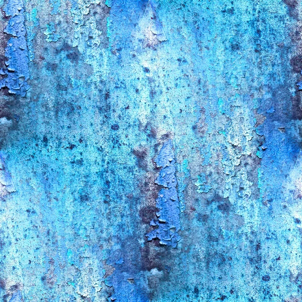 Seamless blue abstract grunge texture with cracks in paint — Stock Photo, Image