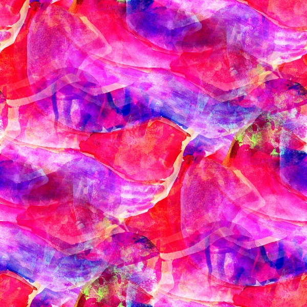 Naadloze roze, rood, blauw textuur aquarel wallpaper achtergrond — Stockfoto