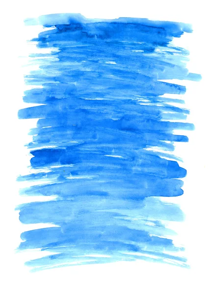 Macro textura abstrata aguarelas azuis com pinceladas — Fotografia de Stock