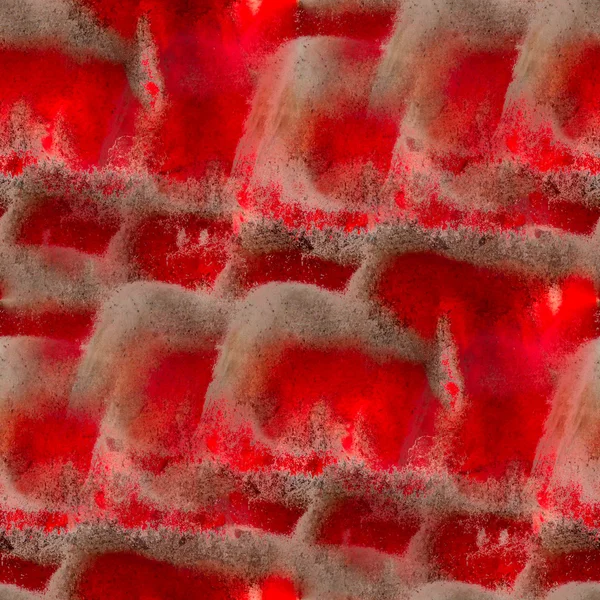 Aquarelle art texture abstraite sans couture peint à la main rouge noir — Photo