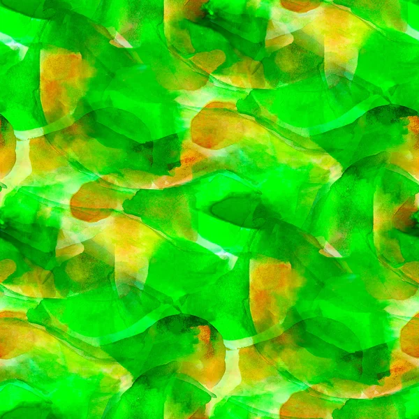 Sömlös grön gul textur akvarell tapet bakgrund — Stockfoto