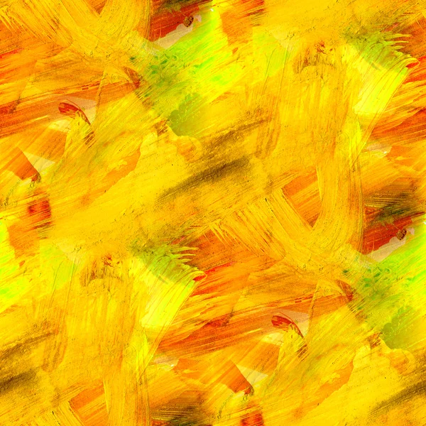 Yellow seamless watercolor brushstrokes texture — Stock Photo, Image