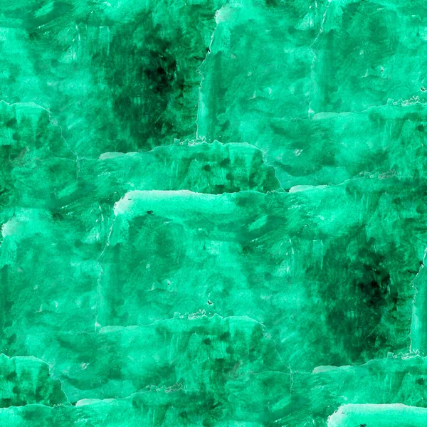 Bezešvá textura barevný akvarel abstraktní zelená — Stock fotografie