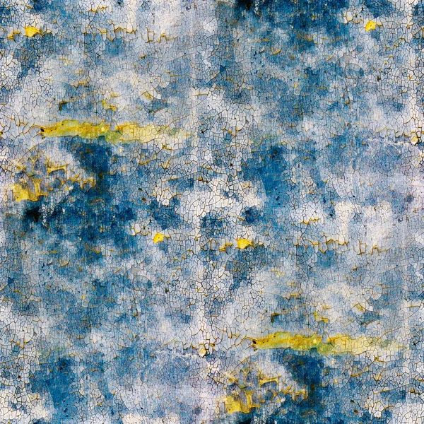 Blue abstract texture old wall with cracks on paint — Stock Photo, Image