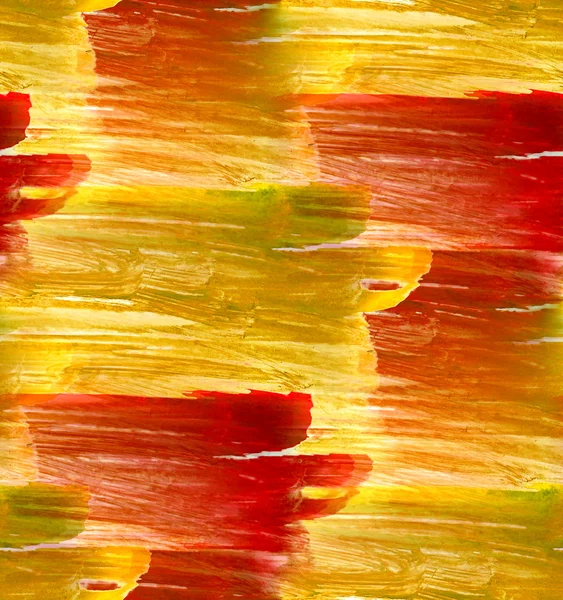 シームレス テクスチャ カラー水彩画黄色赤抽象的な — ストック写真