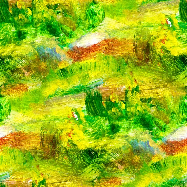 Makró zökkenőmentes textúra zöld olajfestmény, vászon, ecset s — Stock Fotó