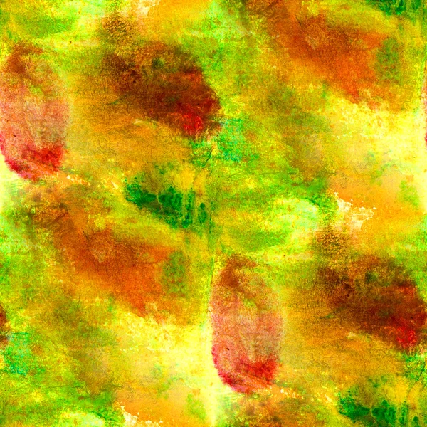 Yellow africa green watercolor background seamless texture — Stock Photo, Image