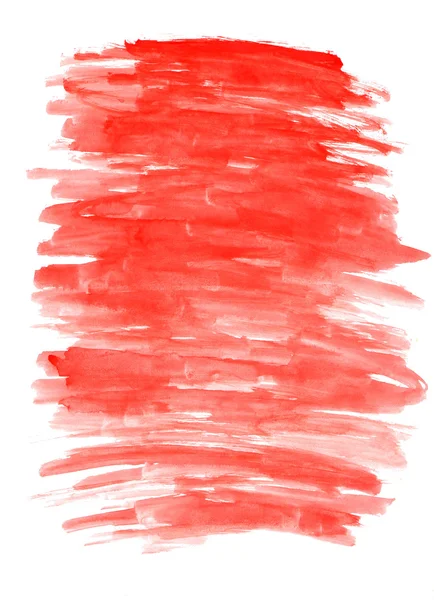 Macro textura abstrata aguarelas vermelhas com pinceladas — Fotografia de Stock
