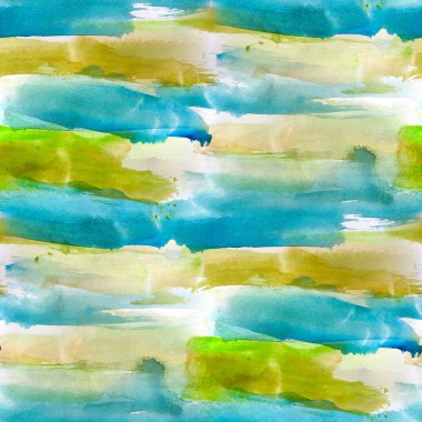 soyut suluboya yeşil, mavi sorunsuz doku el boyalı ba