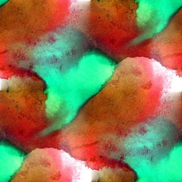 Naadloze textuur van aquarel groen rood — Stockfoto