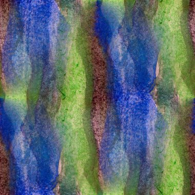 Sulu Boya yeşil, mavi, kahverengi sorunsuz soyut doku el pai