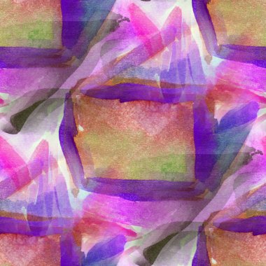 boya Dikişsiz pembe, mavi arka plan sulu boya renk soyut bir