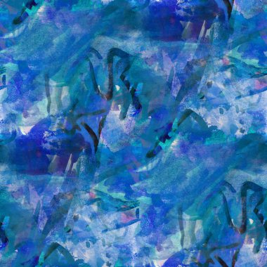 soyut suluboya mavi sorunsuz doku el adam boyalı