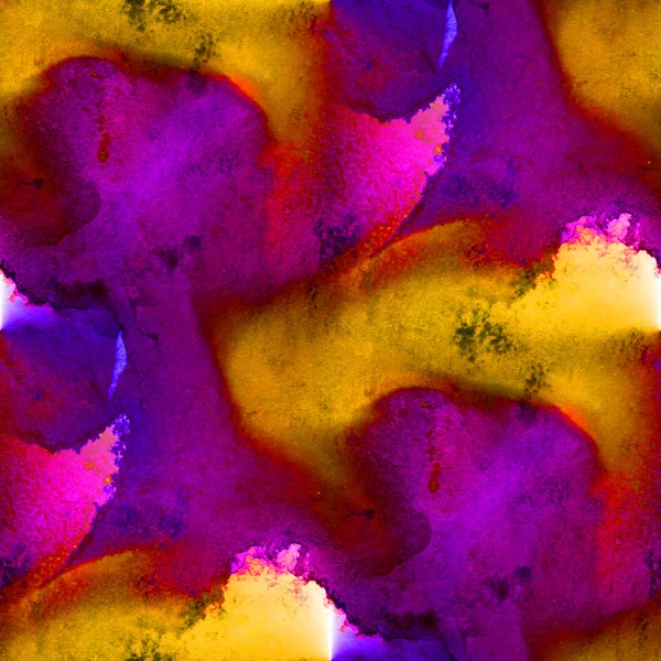 Purple yellow bright watercolor seamless texture — Stock Photo, Image