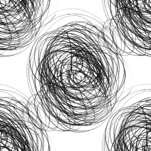 Бесшовные абстрактные окрашенные черные круги пузыри изолированы на белом — стоковое фото