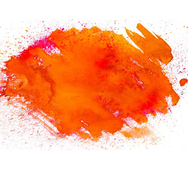 Orange Fleck Fleck Aquarelle isoliert auf weißem Hintergrund — Stockfoto